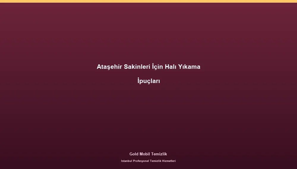 Ataşehir Sakinleri İçin Halı Yıkama İpuçları