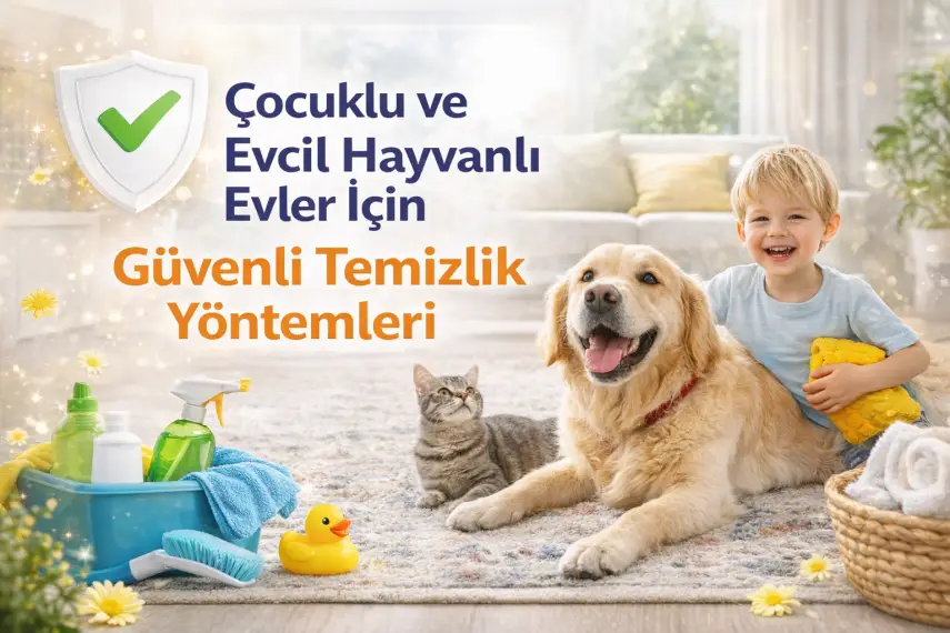 Çocuklu ve Evcil Hayvanlı Evler İçin Güvenli Temizlik Yöntemleri