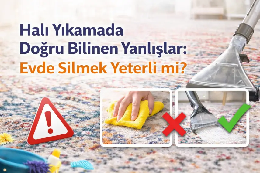 Halı Yıkamada Doğru Bilinen Yanlışlar: Evde Silmek Yeterli mi?